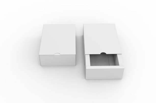 istock Blank sliding drawer box with thumb cut for branding presentation. 3d render illustration. 1162086312