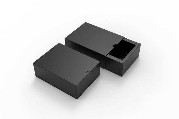 istock Blank sliding drawer box with thumb cut for branding presentation. 3d render illustration. 1162086318