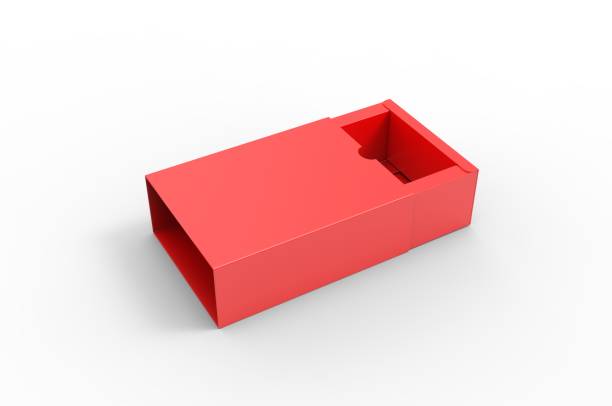 istock Blank sliding drawer box with thumb cut for branding presentation. 3d render illustration. 1162086358