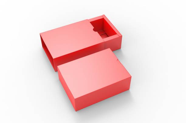 istock Blank sliding drawer box with thumb cut for branding presentation. 3d render illustration. 1162086361