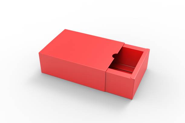 istock Blank sliding drawer box with thumb cut for branding presentation. 3d render illustration. 1162086371
