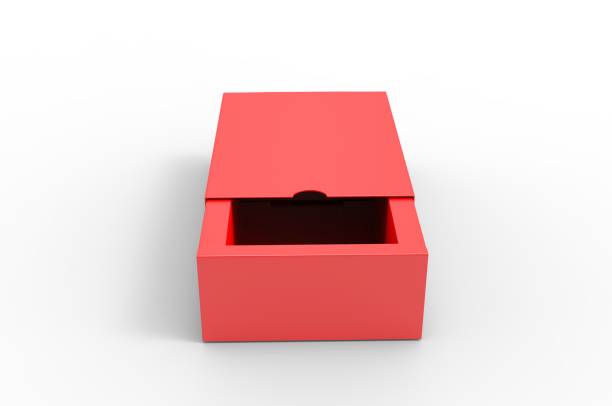 istock Blank sliding drawer box with thumb cut for branding presentation. 3d render illustration. 1162086385