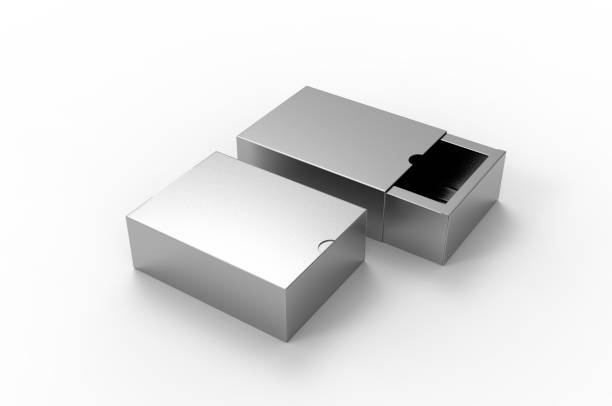 istock Blank sliding drawer box with thumb cut for branding presentation. 3d render illustration. 1162086471
