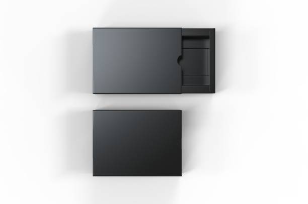 istock Blank sliding drawer box with thumb cut for branding presentation. 3d render illustration. 1162086475