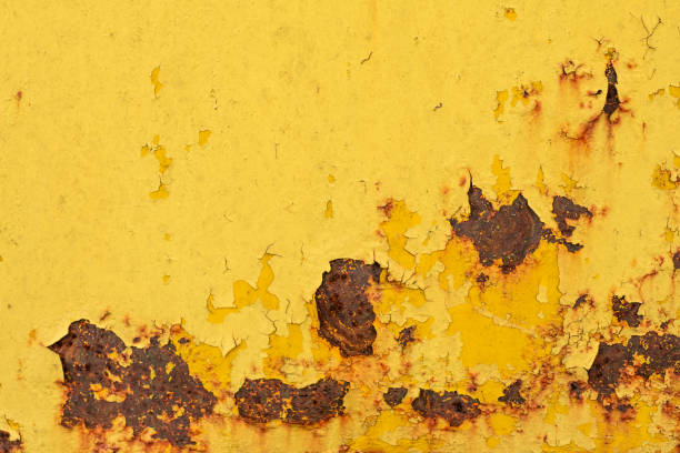 Metal texture with scratches and cracks which can be used as a background