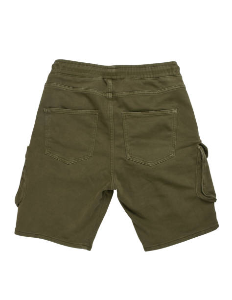 istock Brown men's shorts (Clipping path) isolated on white 1162108097