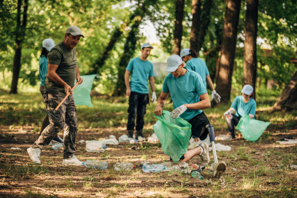 istock Busy volunteers cleaning the park 1162108377