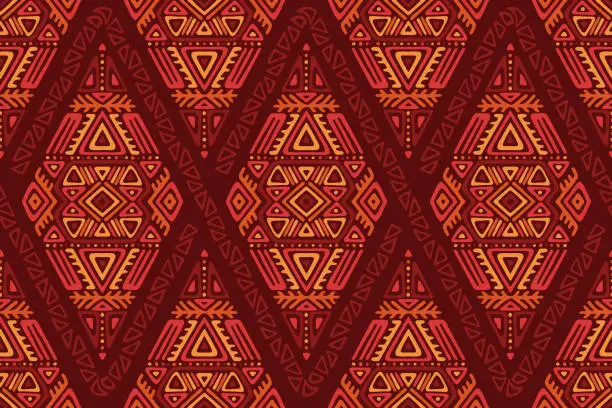 Vector illustration of African Ethnic Style Vector Seamless Pattern