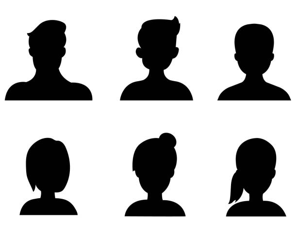 istock Set of avatars , male and female isolated on white background, icon 1162116022