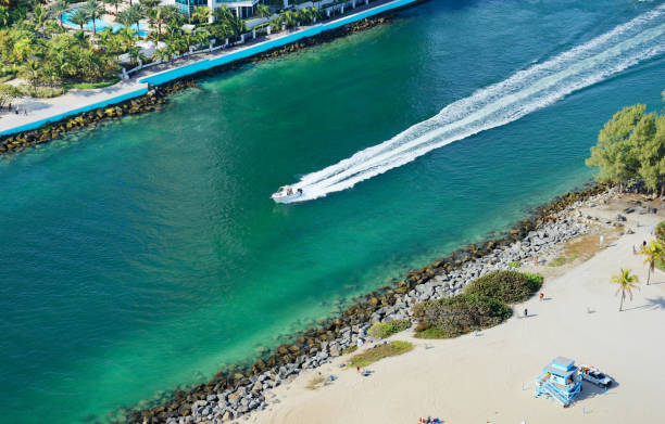 istock Biscayne Bay Aerial View, Miami Beach. 1162120476