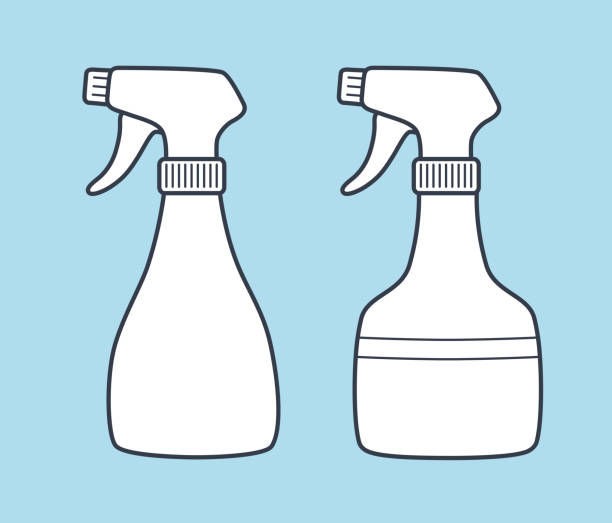 스프레이 병 - liquid soap moisturizer bottle hygiene stock illustrations