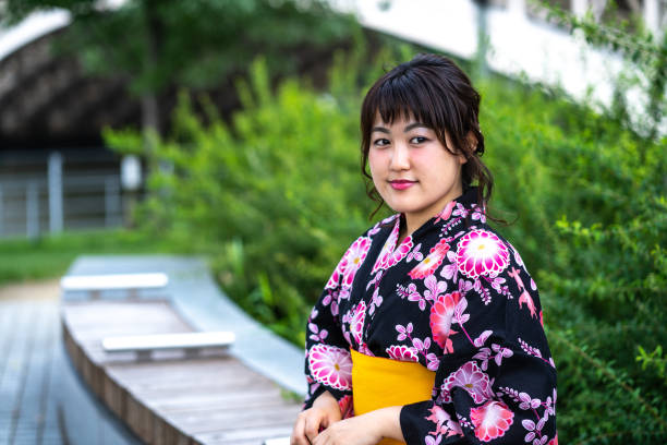 istock Woman wearing a yukata 1162121384