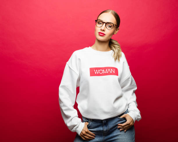istock Confident beautiful woman in a white blouse 1162123953