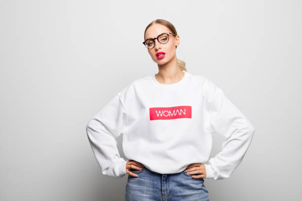 istock Power woman in a white blouse 1162126989