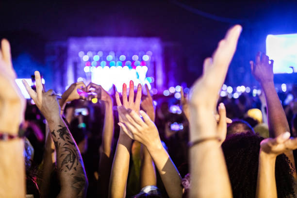 istock Crowd on a music festival! 1162127958