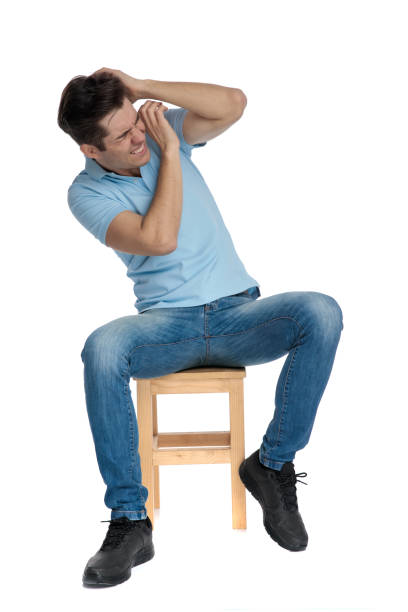 istock Young casual man posing in a defensive stance 1162128510