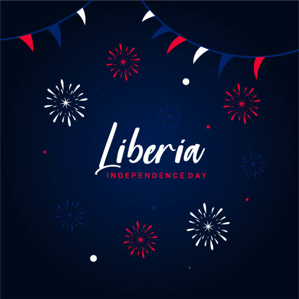 Liberia Independence Day Vector Design Template Liberia Independence Day Vector Design Template monrovia liberia stock illustrations