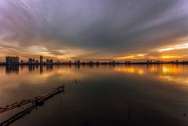 istock Firely sunset landscape in west lake Hanoi 1162132356