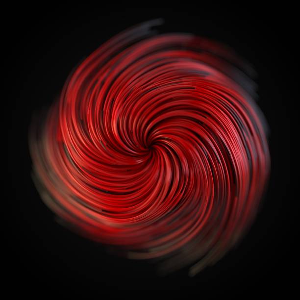 istock red strings growing and twisting on air. 3d illustration with black background 1162135668