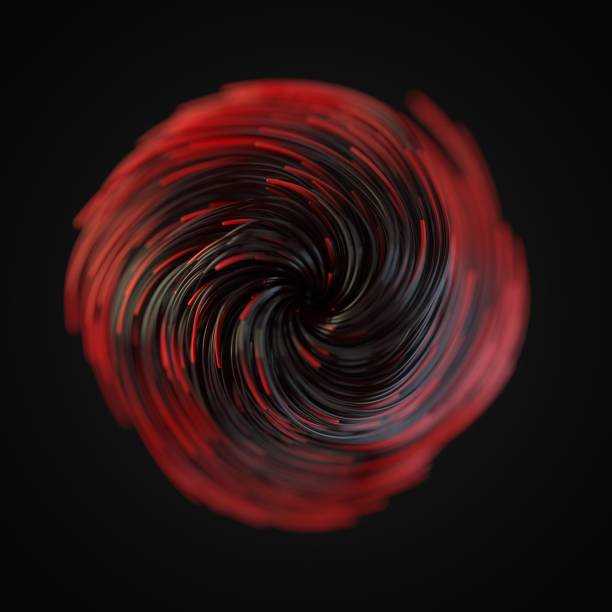 istock red strings growing and twisting on air. 3d illustration with black background 1162137127