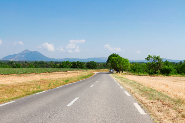 view of country road at brigt summer day, Provence, France