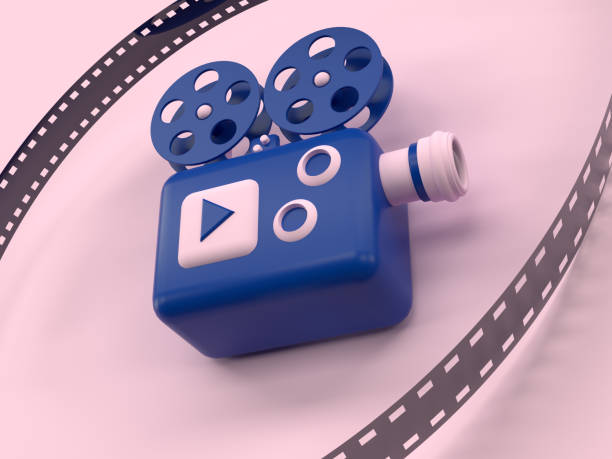 istock projector machine cartoon style 3d render pink blue technology concept 1162138978