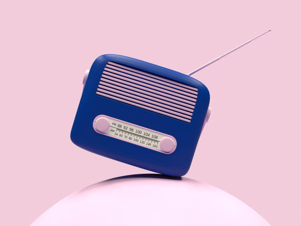 istock pink blue radio cartoon style 3d rendering object technology concept 1162140474