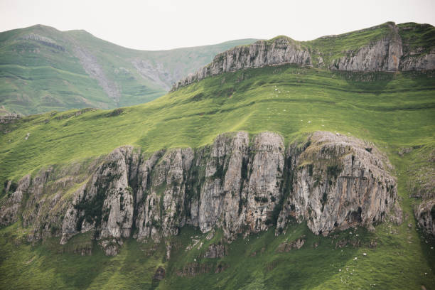 Beautiful green landscape in the inner area of the northern Spanish region of Cantabria