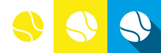 ilustraciones, imágenes clip art, dibujos animados e iconos de stock de gráfico de la pelota de tenis - bola de tenis