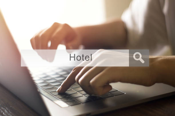 Booking hotel stock photo