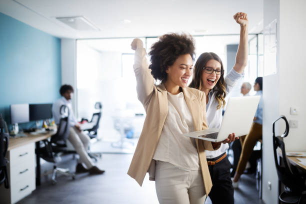 istock Successful business group of people at work in office 1162152363