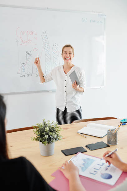 istock Businesswoman presenting her report 1162159961