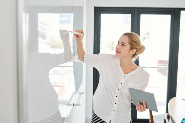 istock Business coach at meeting 1162160056