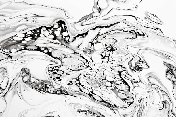 istock Abstract ink fluid marbled texture. Luxurious granite, marble mineral pattern wallpaper. 1162167036