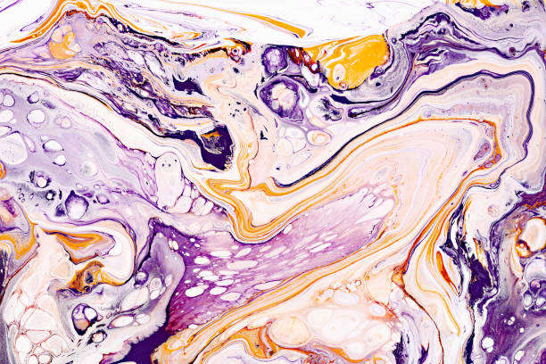 istock Marbled orange and violet background texture. Colorful granite mineral wallpaper. 1162167099