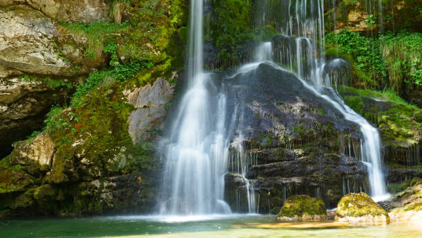 istock cascade, waterfall slap virje in slovenia 1162169668