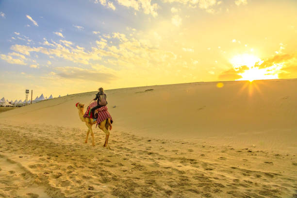 istock Camel ride in desert safari 1162171394