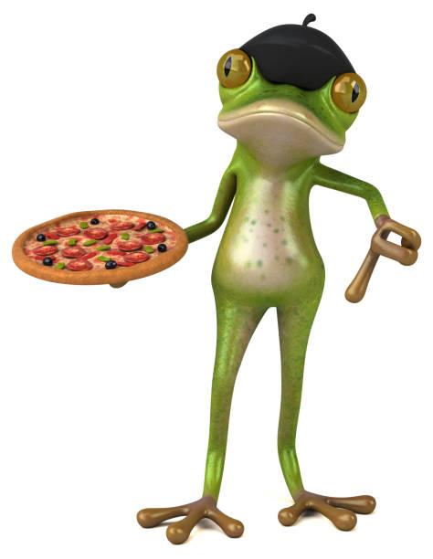 istock Fun french frog - 3D Illustration 1162174143