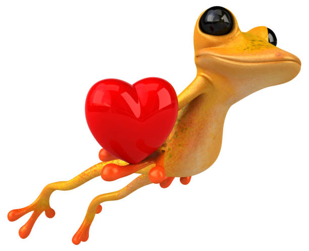 istock Fun yellow frog - 3D Illustration 1162174188