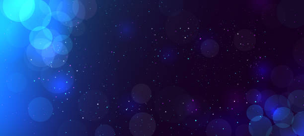 istock Abstract defocused glitter bokeh light background with circles. Modern beautiful Christmas and New Year holiday background with sparks. Copy space 1162175878