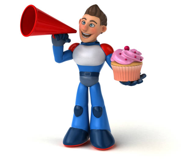istock Super modern superhero - 3D Illustration 1162176001