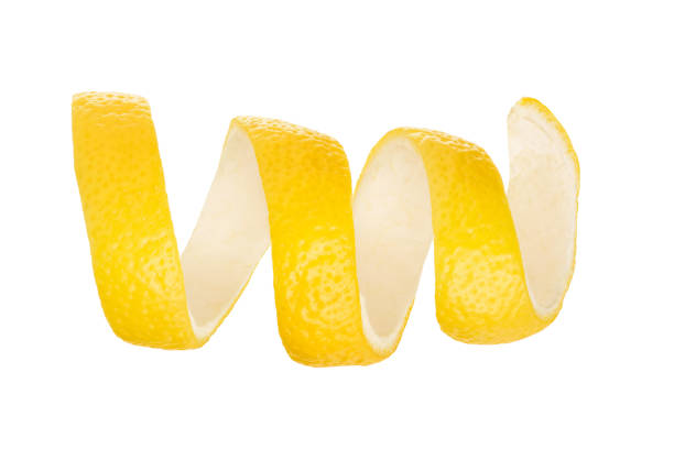 istock Lemon peel isolated on white background without a shadow. Healthy food 1162182148