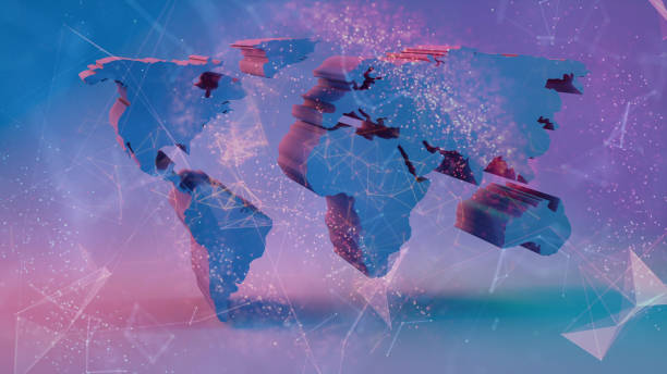 istock World Map, Global Business, Global, Map, Blockchain 1162183216