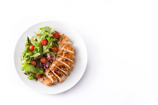 istock Grilled chicken breast with vegetables 1162183648