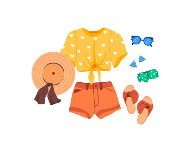 239,356 Summer Clothes Illustrations & Clip Art - iStock | Summer clothes  flat lay, Kids summer clothes, Woman summer clothes