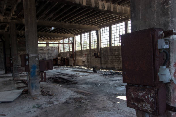 istock Fuse box in abandoned factory building 1162186794