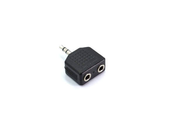 istock Stereo Plug To Dual RCA Jack Adapter isolated on white background. 1162188468