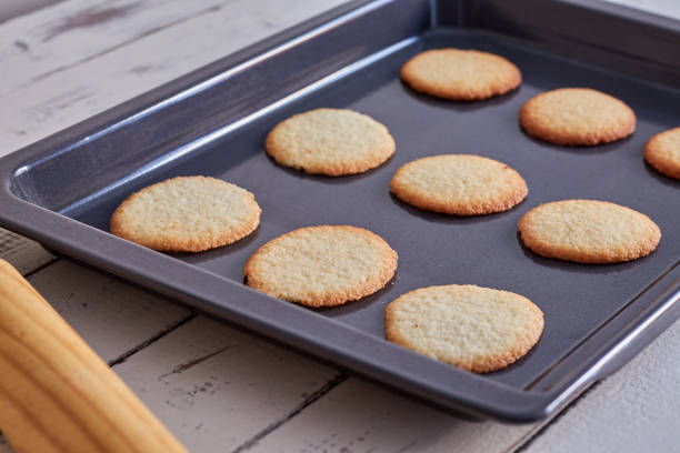 istock Cookies taken from the oven on a table 1162190069