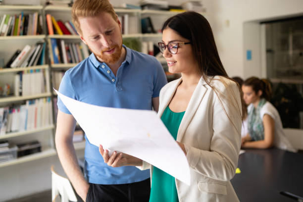 istock Creative business people working on business project in office 1162194234