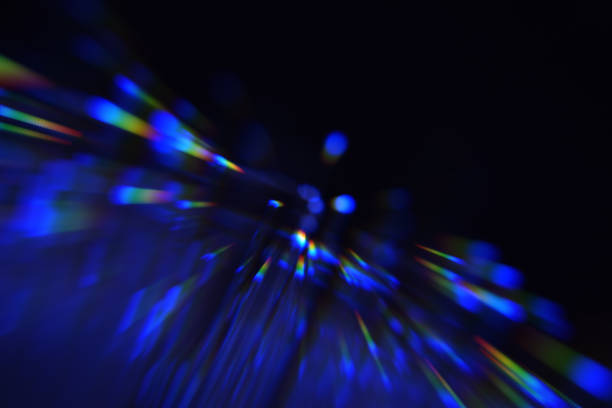 explosión de la conexión de red fondo abstracto neón colorida luz chispas rayos de velocidad movimiento chispa bokeh futurista patrón - prism spectrum laser rainbow fotografías e imágenes de stock